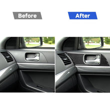 Load image into Gallery viewer, 2 PCS Car Carbon Fiber Door Handle Panel Decorative Sticker for Mitsubishi Lancer EVO 2008-2015, Left and Right Drive Universal, Door Handle Panel