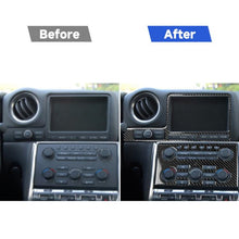 Load image into Gallery viewer, 2 PCS Car Carbon Fiber Navigation Instrument Decorative Sticker for Nissan GTR R35 2008-2016, Left Drive, Navigation Instrument, Left Drive