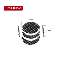 Load image into Gallery viewer, 5 PCS Car Carbon Fiber Central Air Outlet Decorative Sticker for Nissan GTR R35 2008-2016, Left and Right Drive Universal, Central Air Outlet
