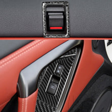Load image into Gallery viewer, 6 PCS Car Carbon Fiber Window Lift Button Door Lock Decorative Sticker for Nissan GTR R35 2008-2016, RightDrive, Window Lift Button Door Lock, Right Drive