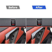 Load image into Gallery viewer, 6 PCS Car Carbon Fiber Window Lift Button Door Lock Decorative Sticker for Nissan GTR R35 2008-2016, RightDrive, Window Lift Button Door Lock, Right Drive