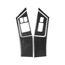 Load image into Gallery viewer, 4 PCS Car Carbon Fiber Window Lift Button Panel Decorative Sticker for Nissan GTR R35 2008-2016, Left Drive, Window Lift Button Panel, Left Drive