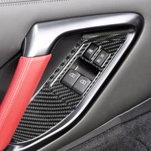 Load image into Gallery viewer, 4 PCS Car Carbon Fiber Window Lift Button Panel Decorative Sticker for Nissan GTR R35 2008-2016, Left Drive, Window Lift Button Panel, Left Drive