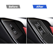 Load image into Gallery viewer, 4 PCS Car Carbon Fiber Window Lift Button Panel Decorative Sticker for Nissan GTR R35 2008-2016, Left Drive, Window Lift Button Panel, Left Drive
