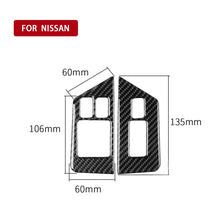 Load image into Gallery viewer, 2 PCS Car Carbon Fiber Window Lift Defogger Button Decorative Sticker for Nissan GTR R35 2008-2016, Left Drive, Window Lift Defogger Button, Left Drive
