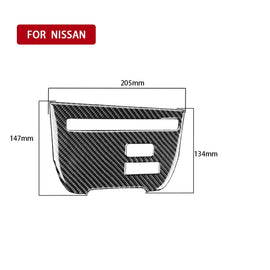 Car Carbon Fiber CD Player Console A Type Decorative Sticker for Nissan GTR R35 2008-2016, Left Drive, CD Player Console A