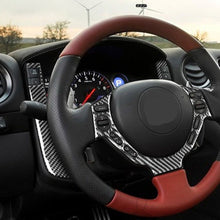Load image into Gallery viewer, 3 PCS Car Carbon Fiber Dashboard Steering Wheel Buttons Decorative Sticker for Nissan GTR R35 2008-2016, Left and Right Drive Universal, Dashboard Steering Wheel Buttons