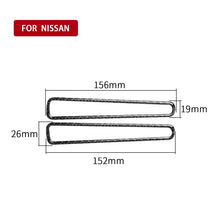 Load image into Gallery viewer, 2 PCS Car Carbon Fiber Defogging of Window Air Outlet Decorative Sticker for Nissan GTR R35 2008-2020, Left and Right Drive Universal, Defogging of Window Air Outlet