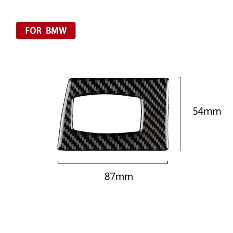 Carbon Fiber Car Right Driving Ignition Switch Decorative Sticker for BMW E90 / E92 2005-2012, Right Driving Ignition Switch