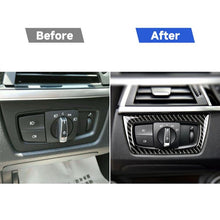 Load image into Gallery viewer, Carbon Fiber Car Headlight Switch Decorative Sticker for BMW F30 2013-2017 / F34 2013-2017, Headlight  Switch
