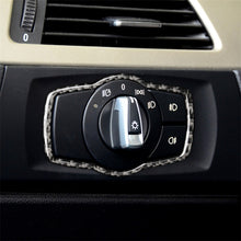 Load image into Gallery viewer, Carbon Fiber Car Headlight Switch Decorative Sticker for BMW E90 / E92 / E93 2005-2012 / 320i / 325i, Thin Version, Headlight Switch