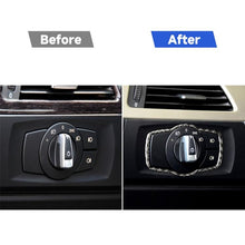 Load image into Gallery viewer, Carbon Fiber Car Headlight Switch Decorative Sticker for BMW E90 / E92 / E93 2005-2012 / 320i / 325i, Thin Version, Headlight Switch
