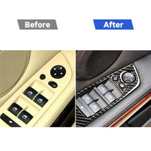 Load image into Gallery viewer, 4 PCS Carbon Fiber Car Left Driving Lifting Panel Decorative Sticker with Folding for BMW E90 / 320i / 325i, Diameter: 37.8cm, Diameter: 37.8cm