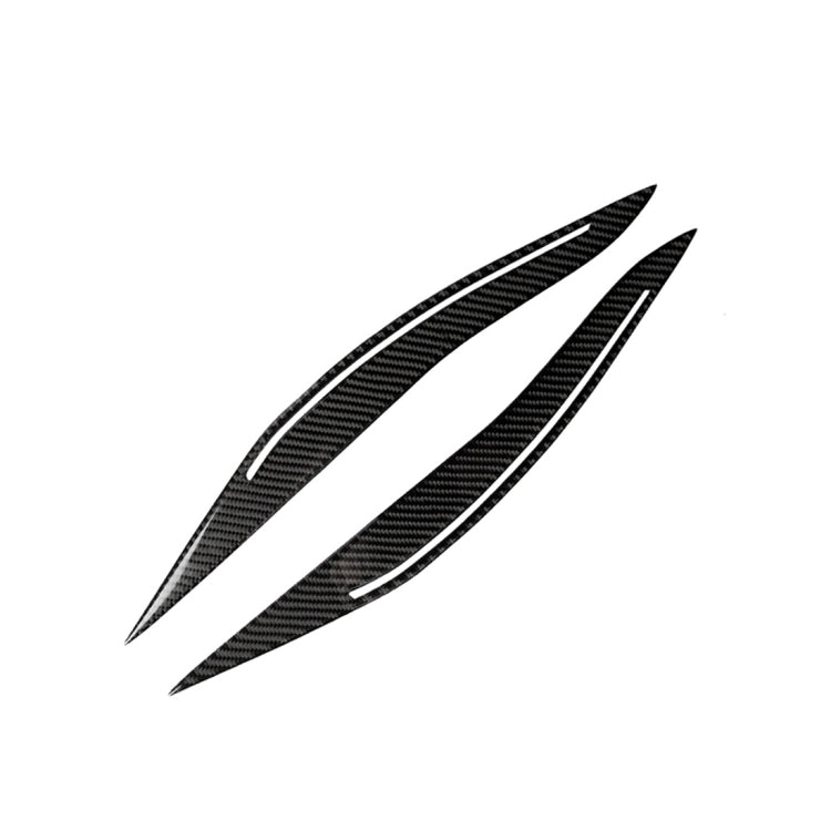 Carbon Fiber Car Lamp Eyebrow Decorative Sticker for BMW 5 Series F10 2014-2016, Lamp Eyebrow