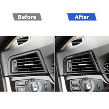 Load image into Gallery viewer, Carbon Fiber Car Side Air Outlet Frame Decorative Sticker for BMW 5 Series F10 2011-2017,Sutible for Left Driving, Side Air Outlet Frame