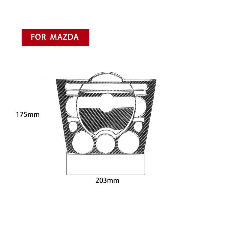 3 in 1 Car Carbon Fiber Dashboard Multimedia Panel Decorative Sticker for Mazda RX8 2004-2008, Left and Right Drive Universal, Dashboard Multimedia Panel