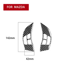 Load image into Gallery viewer, 2 PCS Car Carbon Fiber Steering Wheel Decorative Sticker for Mazda RX8 2004-2008, Left and Right Drive Universal, Steering Wheel A