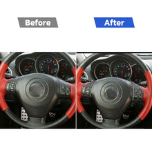 Load image into Gallery viewer, 2 PCS Car Carbon Fiber Steering Wheel Decorative Sticker for Mazda RX8 2004-2008, Left and Right Drive Universal, Steering Wheel A