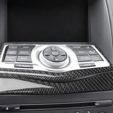 Load image into Gallery viewer, 2 in 1 Car Carbon Fiber Multimedia Navigation Buttons Frame Decorative Sticker for Nissan 370Z Z34 2009-, Left and Right Drive Universal, Multimedia Navigation Buttons Frame