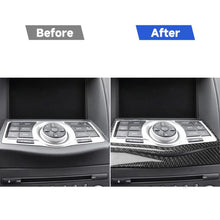 Load image into Gallery viewer, 2 in 1 Car Carbon Fiber Multimedia Navigation Buttons Frame Decorative Sticker for Nissan 370Z Z34 2009-, Left and Right Drive Universal, Multimedia Navigation Buttons Frame