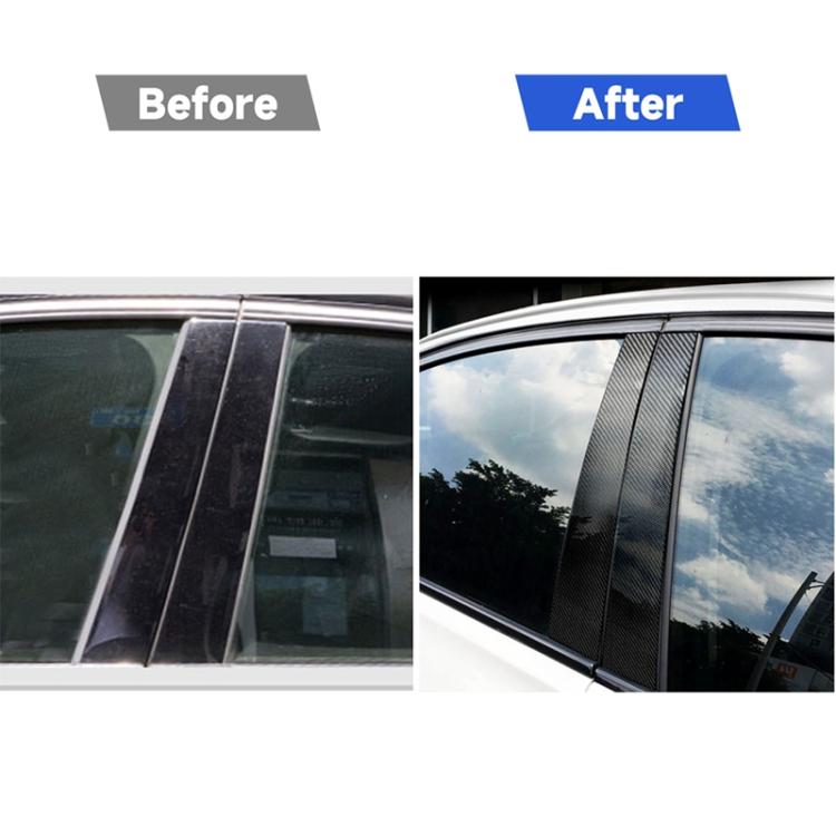 Car Carbon Fiber B Pillar Decorative Sticker for BMW E46, Left and Right Drive Universal, For BMW E46
