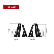 Load image into Gallery viewer, 10 in 1 Car Carbon Fiber Center Pillar Decorative Sticker for Audi Q7 / SQ7 4M 2016-2019, Left and Right Drive Universal, For Audi Q7