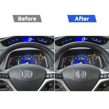 Load image into Gallery viewer, Car Carbon Fiber Upper Part of Speedometer Decorative Sticker for Honda Civic 8th Generation 2006-2011, Left and Right Drive Universal, Upper Part of Speedometer