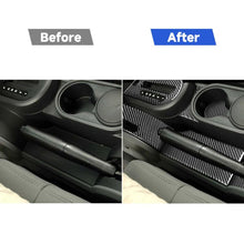 Load image into Gallery viewer, 10 in 1 Car Carbon Fiber Gear Console Water Cup Holder Decorative Sticker for Jeep Wrangler JK 2007-2010, Left Drive , Gear Console Water Cup Holder