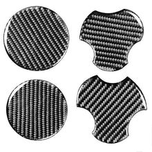 Load image into Gallery viewer, 4 in 1 Car Carbon Fiber Water Cup Holder Mat Decorative Sticker for Jeep Wrangler JK 2007-2010, Left and Right Drive Universal, Water Cup Holder Mat