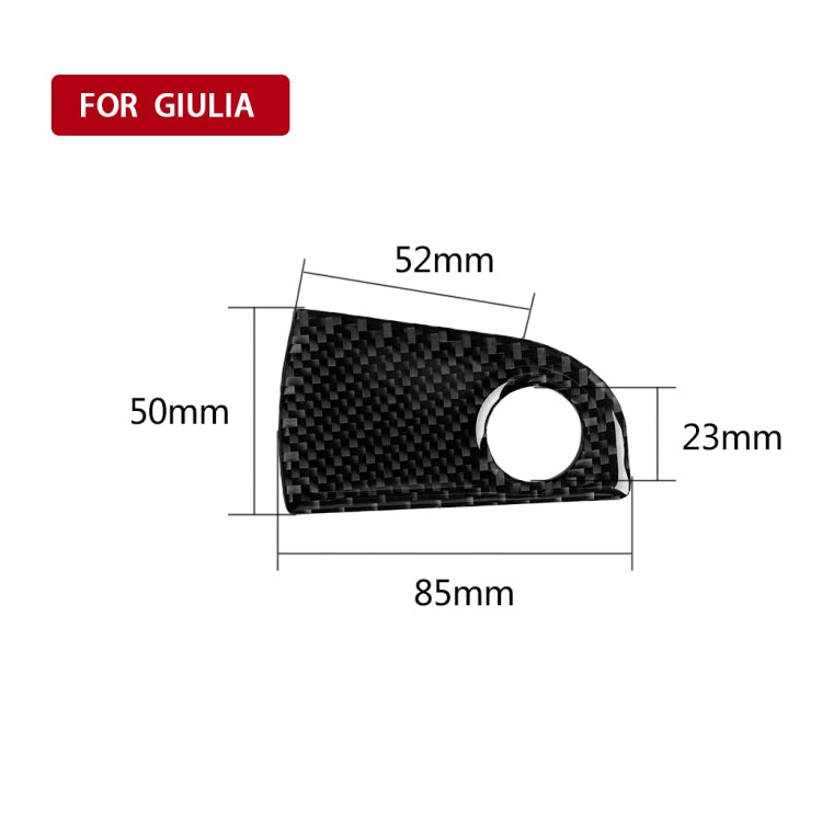 Car Carbon Fiber Passenger Seat Storage Decorative Sticker for Alfa Romeo Giulia 2017-2019, Left Drive, Passenger Seat Storage, Left Drive