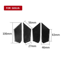 Load image into Gallery viewer, 4 in 1 Car Carbon Fiber Inner Door Bowl Decorative Sticker for Alfa Romeo Giulia 2017-2019, Left and Right Drive Universal, Inner Door Bowl