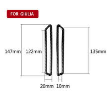 Load image into Gallery viewer, 2 in 1 Car Carbon Fiber A-pillar Air Outlet Panel Decorative Sticker for Alfa Romeo Giulia 2017-2019, Left and Right Drive Universal, A-pillar Air Outlet