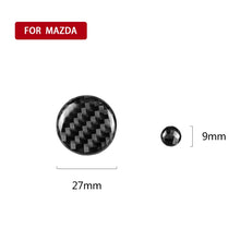 Load image into Gallery viewer, One Set Car Carbon Fiber Multimedia Knob Decorative Sticker for Mazda 3 / 6 / CX-9 / CX-5, Left and Right Drive Universal, Multimedia Knob