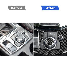 Load image into Gallery viewer, One Set Car Carbon Fiber Multimedia Knob Decorative Sticker for Mazda 3 / 6 / CX-9 / CX-5, Left and Right Drive Universal, Multimedia Knob
