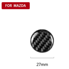 Load image into Gallery viewer, One Set Car Carbon Fiber Central Control Multimedia Knob Decorative Sticker for Mazda 3 / 6 / CX-9 / CX-5, Left and Right Drive Universal, Central Control Multimedia Knob