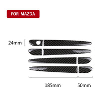 Load image into Gallery viewer, One Set Car Carbon Fiber Outside Door Handle without Smart Hole Decorative Sticker for Mazda CX-5 2017-2018, Right Drive, Outside Door Handle without Smart Hole, Right Drive