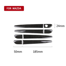 Load image into Gallery viewer, One Set Car Carbon Fiber Outside Door Handle without Smart Hole Decorative Sticker for Mazda CX-5 2017-2018, Left Drive, Outside Door Handle without Smart Hole, Left Drive