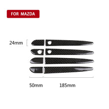 Load image into Gallery viewer, One Set Car Carbon Fiber Outside Door Handle with Smart Hole Decorative Sticker for Mazda CX-5 2017-2018, Right Drive, Outside Door Handle with Smart, Right Drive