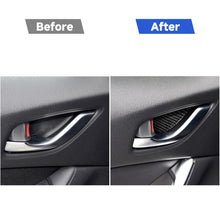 Load image into Gallery viewer, Car Carbon Fiber Inner Door Bowl Decorative Sticker for Mazda, Left and Right Drive Universal, Inner Door Bowl