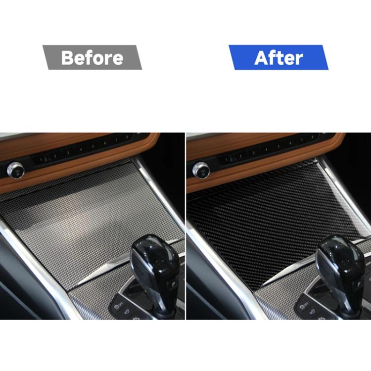 2 in 1 Car Carbon Fiber Water Cup Cover Decorative Sticker for BMW 3 Series G20/G28/325Li/330d/335 2019-2020, Right Drive, Water Cup Cover, Right Drive