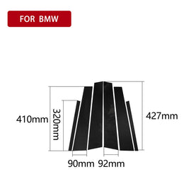 Car Carbon Fiber B Pillar Decorative Sticker for BMW 3 Series G20/G28/325Li/330d/335 2019-2020, Left and Right Drive Universal, B Pillar