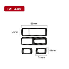 Load image into Gallery viewer, Car Carbon Fiber Window Glass Lift Decorative Sticker for Lexus RX300 / 270 / 200T / 450h 2016-2019, Right Drive, Window Glass Lift