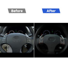 Load image into Gallery viewer, Car Carbon Fiber Steering Wheel Button B Decorative Sticker for Lexus IS250 300 350C 2006-2012, Left and Right Drive Universal, Steering Wheel Button B