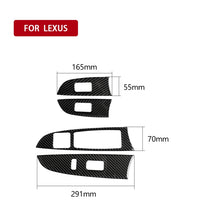 Load image into Gallery viewer, Car Carbon Fiber Window Glass Lift Decorative Sticker for Lexus IS250 300 350C 2006-2012, Right Drive, Window Glass Lift, Right Drive