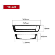 Load image into Gallery viewer, Car Carbon Fiber Air Conditioning CD Panel Decorative Sticker for Audi A6 S6 C7 A7 S7 4G8 2012-2018, Right Drive, Air Conditioning CD Panel, Right Drive