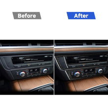 Load image into Gallery viewer, Car Carbon Fiber Air Conditioning CD Panel Decorative Sticker for Audi A6 S6 C7 A7 S7 4G8 2012-2018, Left Drive, Air Conditioning CD Panel, Left Drive