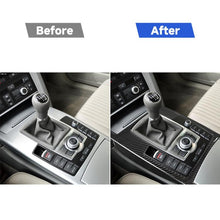 Load image into Gallery viewer, Car Carbon Fiber Gear Shift Position + Side Panel Decorative Sticker for Audi A6 2005-2011, Left Drive, High Configuration, Gear Shift Position Left Drive, High Configuration