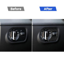Load image into Gallery viewer, Car Carbon Fiber Headlight Switch Decorative Sticker for Audi TT 8n 8J MK123 TTRS 2008-2014, Left Drive, Headlight Switch , Left Drive