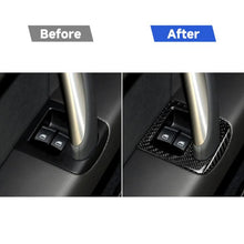 Load image into Gallery viewer, Car Carbon Fiber Glass Lifter Panel Decorative Sticker for Audi TT 8n 8J MK123 TTRS 2008-2014, Left Drive, Glass Lifter , Left Drive
