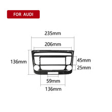 Load image into Gallery viewer, Car Carbon Fiber Air Conditioning CD Panel Decorative Sticker for Audi TT 8n 8J MK123 TTRS 2008-2014, Left and Right Drive Universal, B Style, Air Conditioning CD Panel B